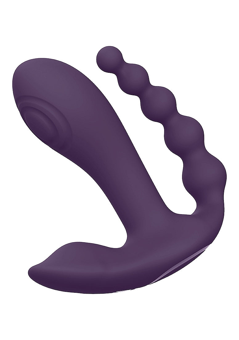Vive Kata - Pulse Wave & Vibrating Double Penetration Vibrator - Purple