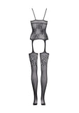 Suspender Rhinestone Bodystocking