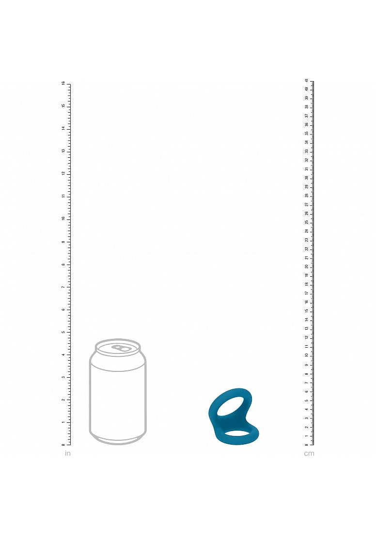 LEVELZ - Double O Silicone Cock Ring - M - Teal