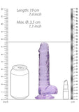 REALROCK Crystal 7 in Realistic Dong with Balls