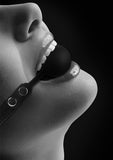 Silicone Ball Gag - with Adjustable Bonded Leather Straps