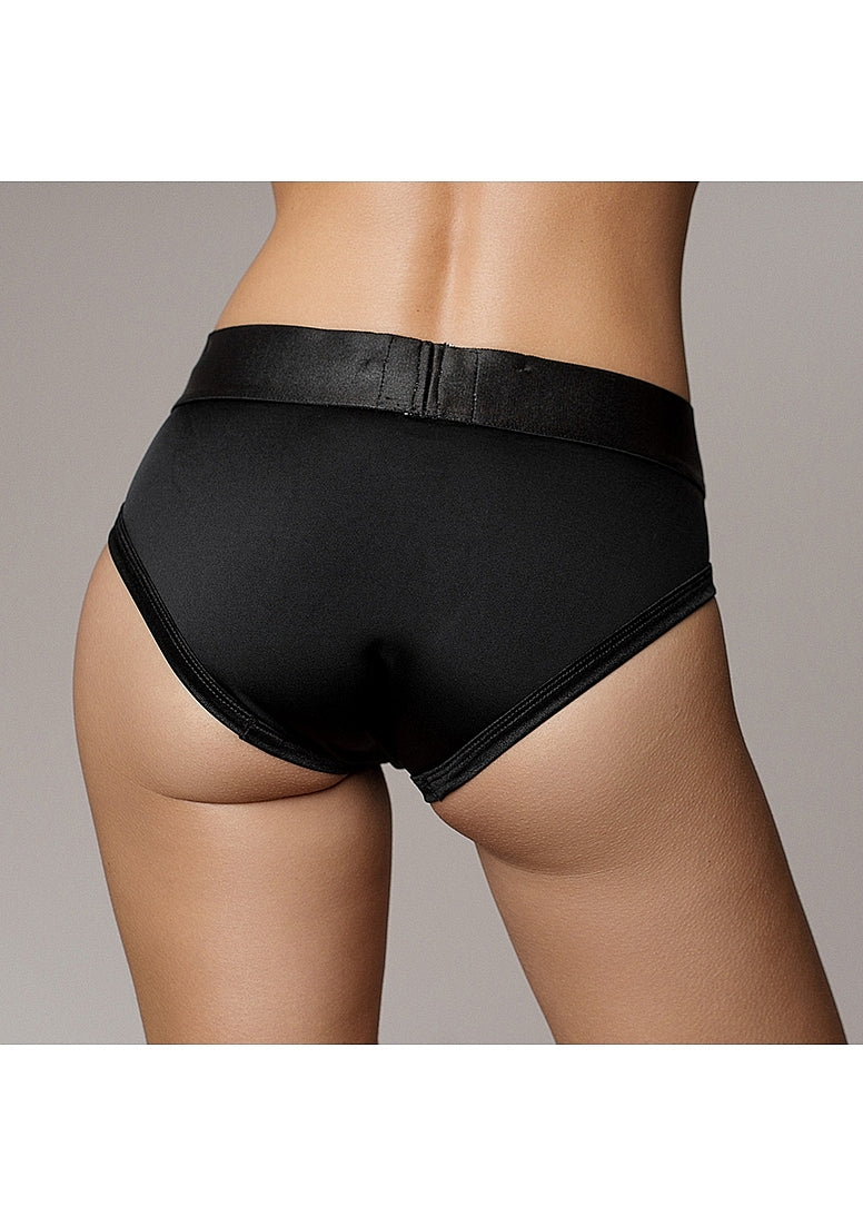 Vibrating Strap-on High-cut Brief