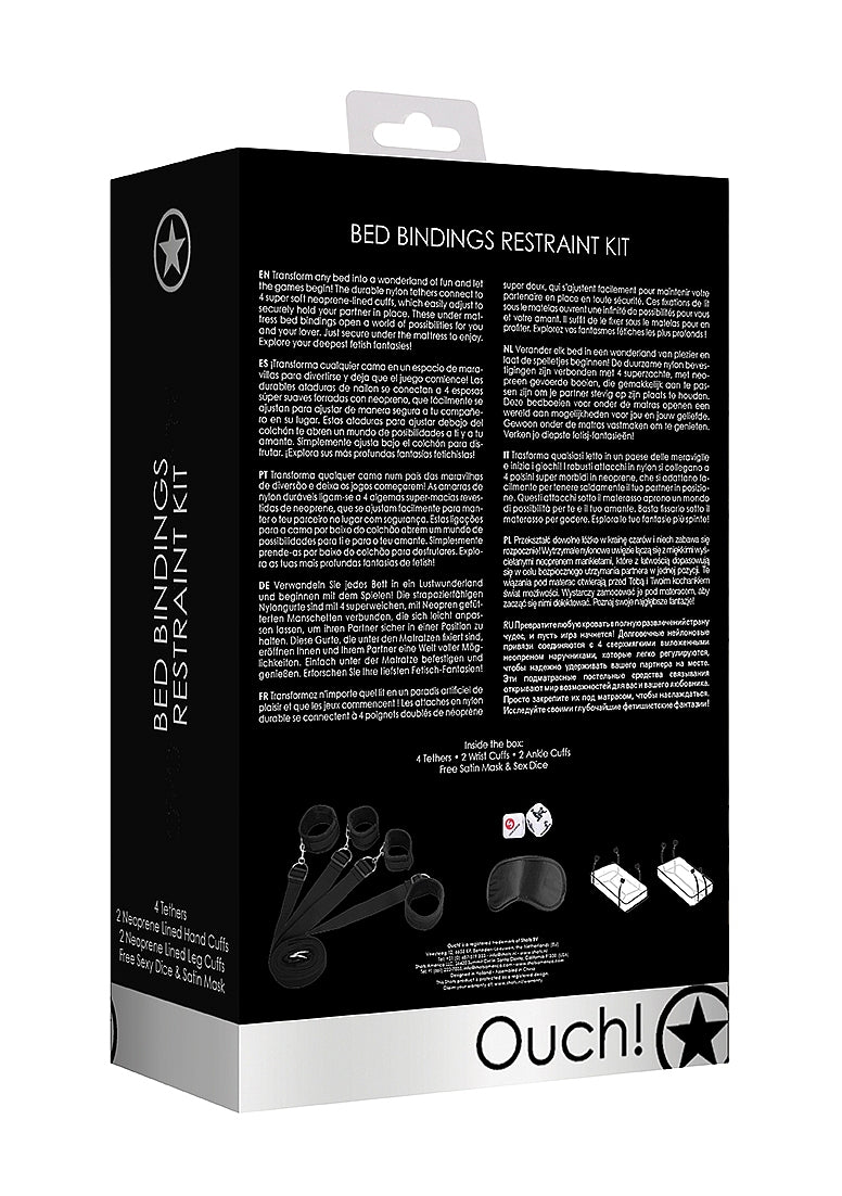 Ouch! Bed Binding Restraint Kit - Black