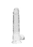 REALROCK Crystal 8 in Realistic Dong with Balls