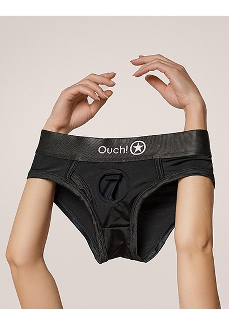 Vibrating Strap-on High-cut Brief