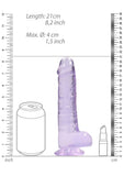 REALROCK Crystal 8 in Realistic Dong with Balls