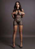 Duo Net Open Cup Mini Dress