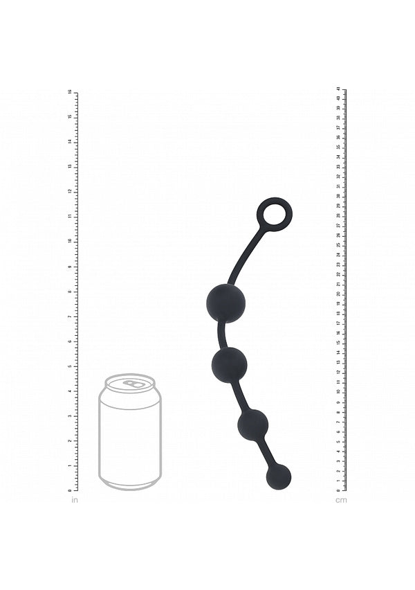 LEVELZ - Curved Silicone Anal Beads - Black