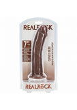 RealRock Realistic Skin - Curved Realistic Dildo with Suction Cup - 7" / 18 cm - Brown