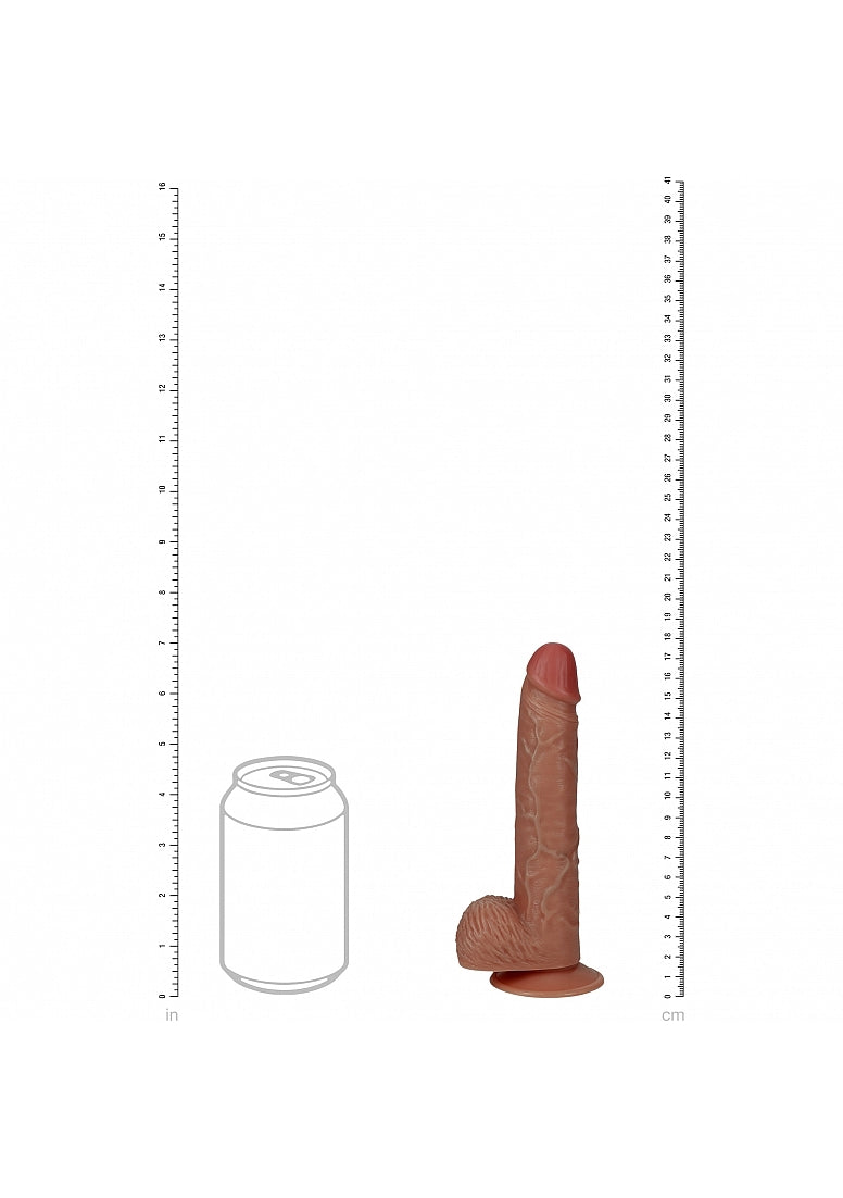 7 " Vibrating Cock With Balls - Regular Straight