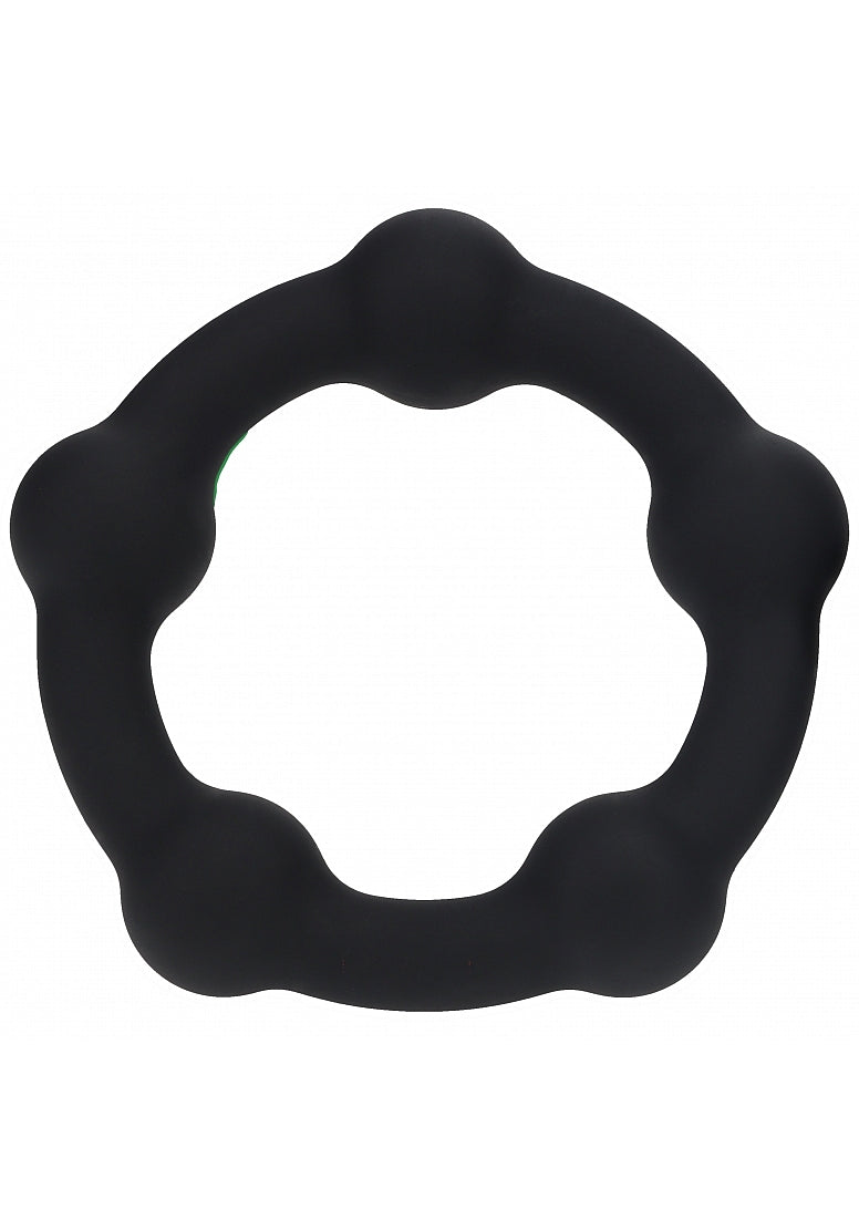 LEVELZ - Beaded Silicone Cock Ring - L - 45mm - Black