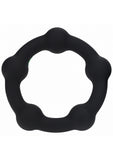 LEVELZ - Beaded Silicone Cock Ring - L - 45mm - Black