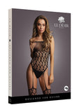 Strapless, Crotchless Teddy With Stockings