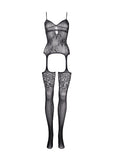 Suspender Rhinestone Bodystocking