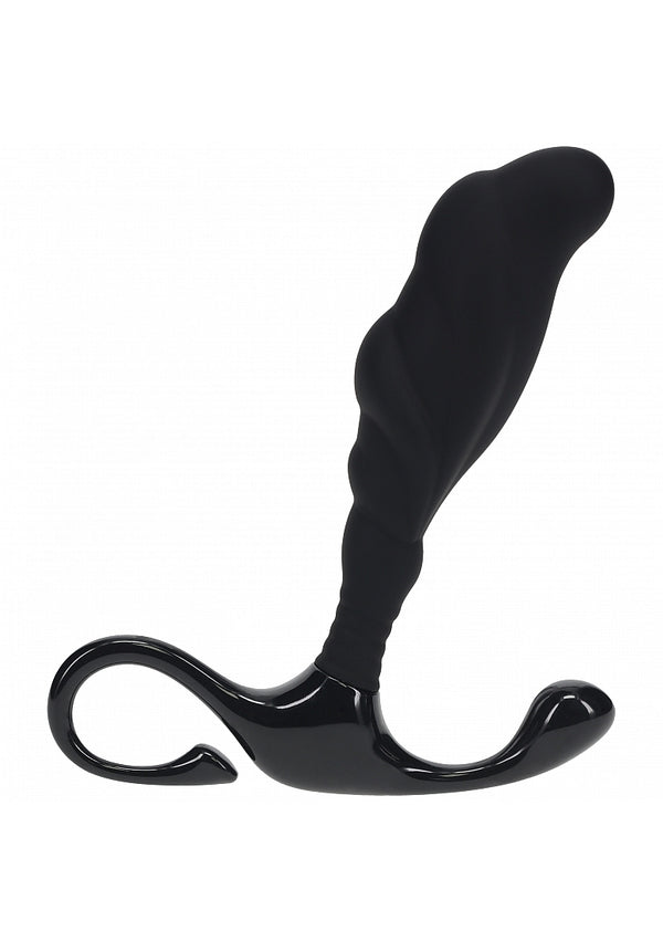 LEVELZ - Rippled with Hard Loop Silicone Prostate Massager - S - Black