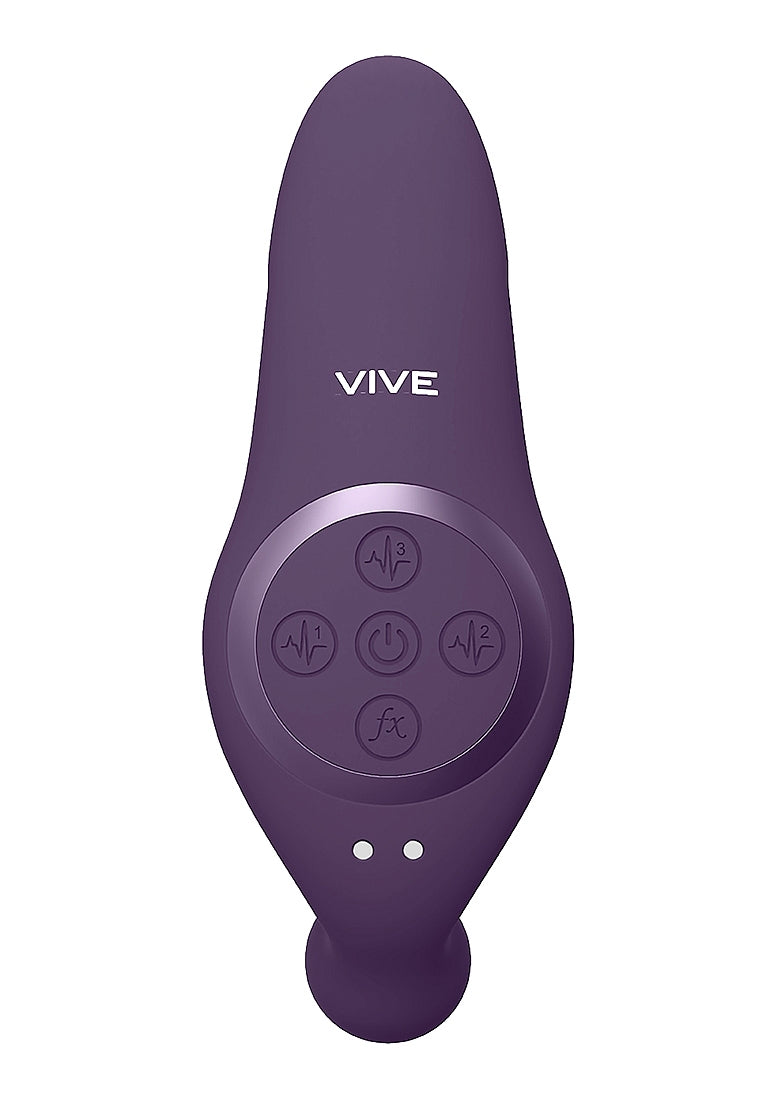 Vive Kata - Pulse Wave & Vibrating Double Penetration Vibrator - Purple