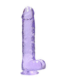 REALROCK Crystal 9 in Realistic Dong with Balls