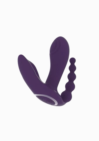 Vive Kata - Pulse Wave & Vibrating Double Penetration Vibrator - Purple