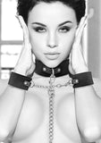 Velcro Collar With Leash And Hand Cuffs - With Adjustable Straps