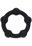 LEVELZ - Beaded Silicone Cock Ring - L - 45mm - Black