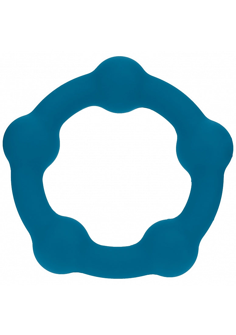 LEVELZ - Beaded Silicone Cock Ring - M - 35mm - Teal