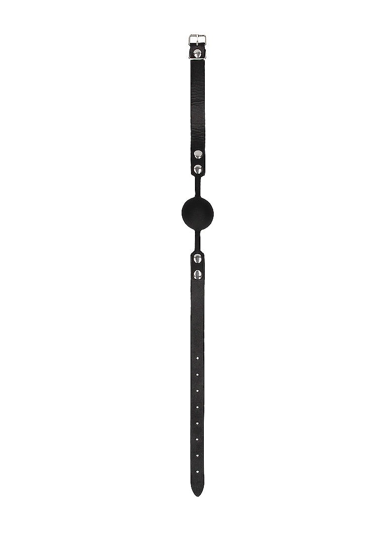 Silicone Ball Gag - with Adjustable Bonded Leather Straps
