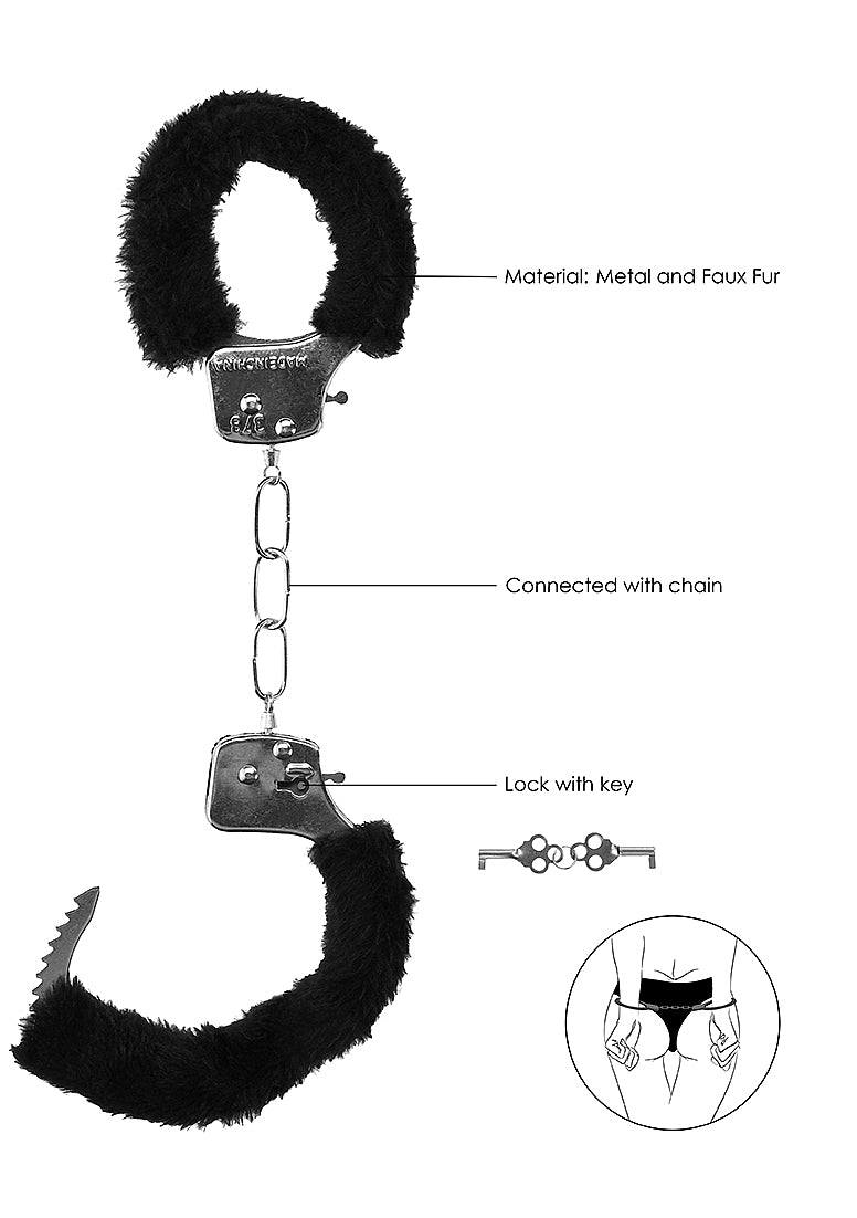 Beginner's Furry Hand Cuffs - With Quick-Release Button