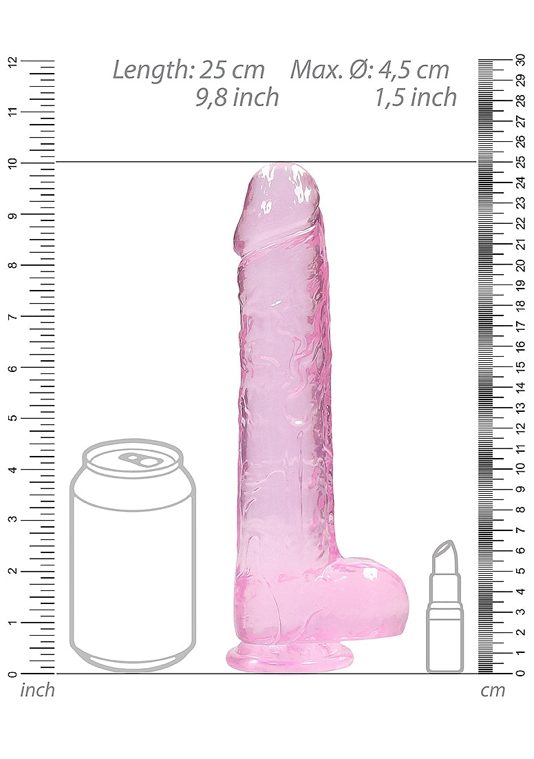 REALROCK Crystal 9 in Realistic Dong with Balls
