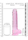 REALROCK Crystal 9 in Realistic Dong with Balls