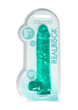 9" / 25 cm Realistic Dildo With Balls - Turquoise