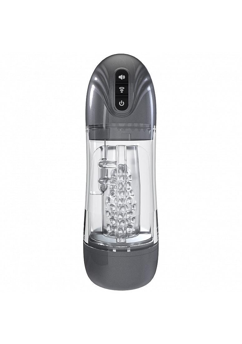 Pumped SonicPull 10 Function Multimedia Enhanced Masturbator - Gun Metal