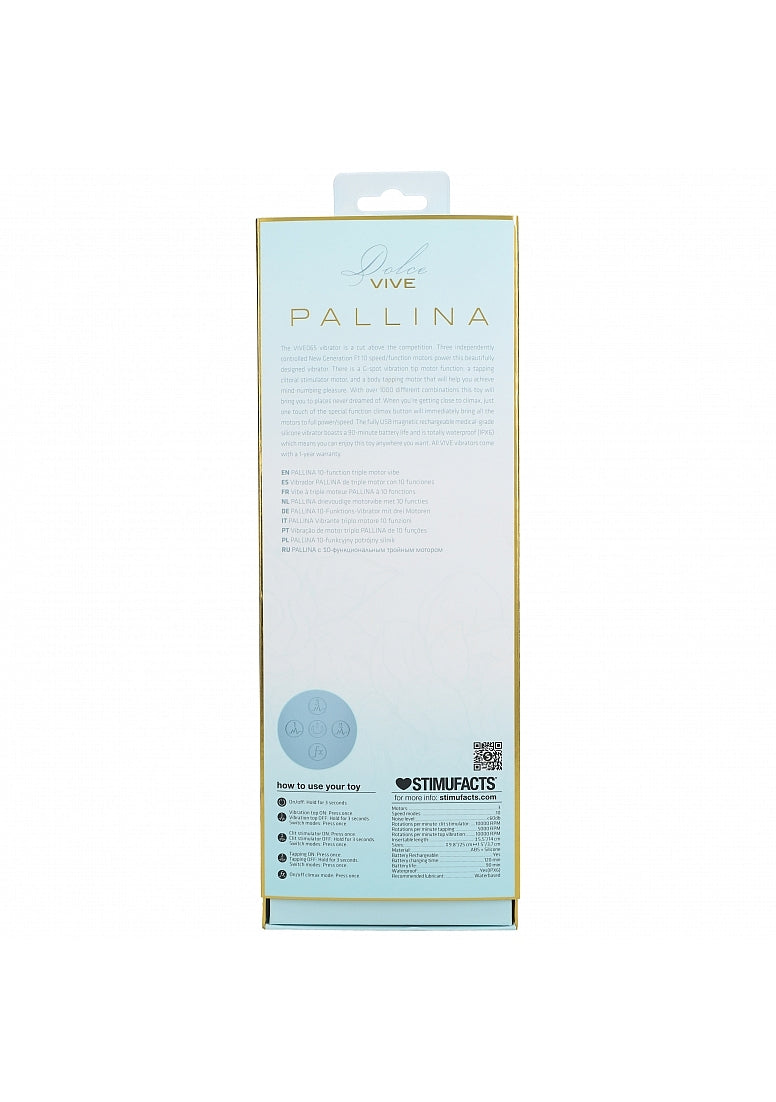 VIVE - Pallina - Rechargeable Triple Motor - G-Spot VIbrating and Tapping Beads Clit Stimulator