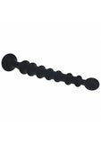 LEVELZ - Ribbed Silicone Flared Anal Probe - Black