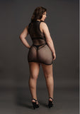 Duo Net Open Cup Mini Dress