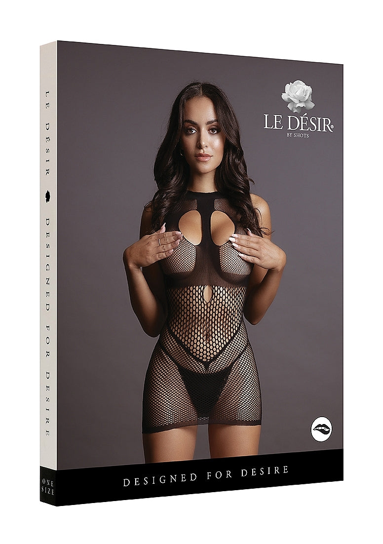 Duo Net Open Cup Mini Dress