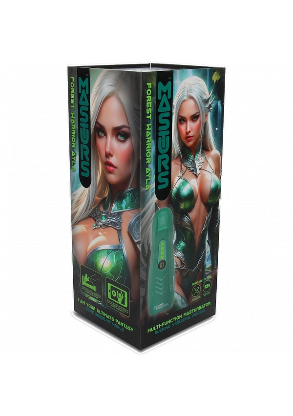 Masturs Ayla Forest Warrior Rechargeable Multi Function Masturbator - Green