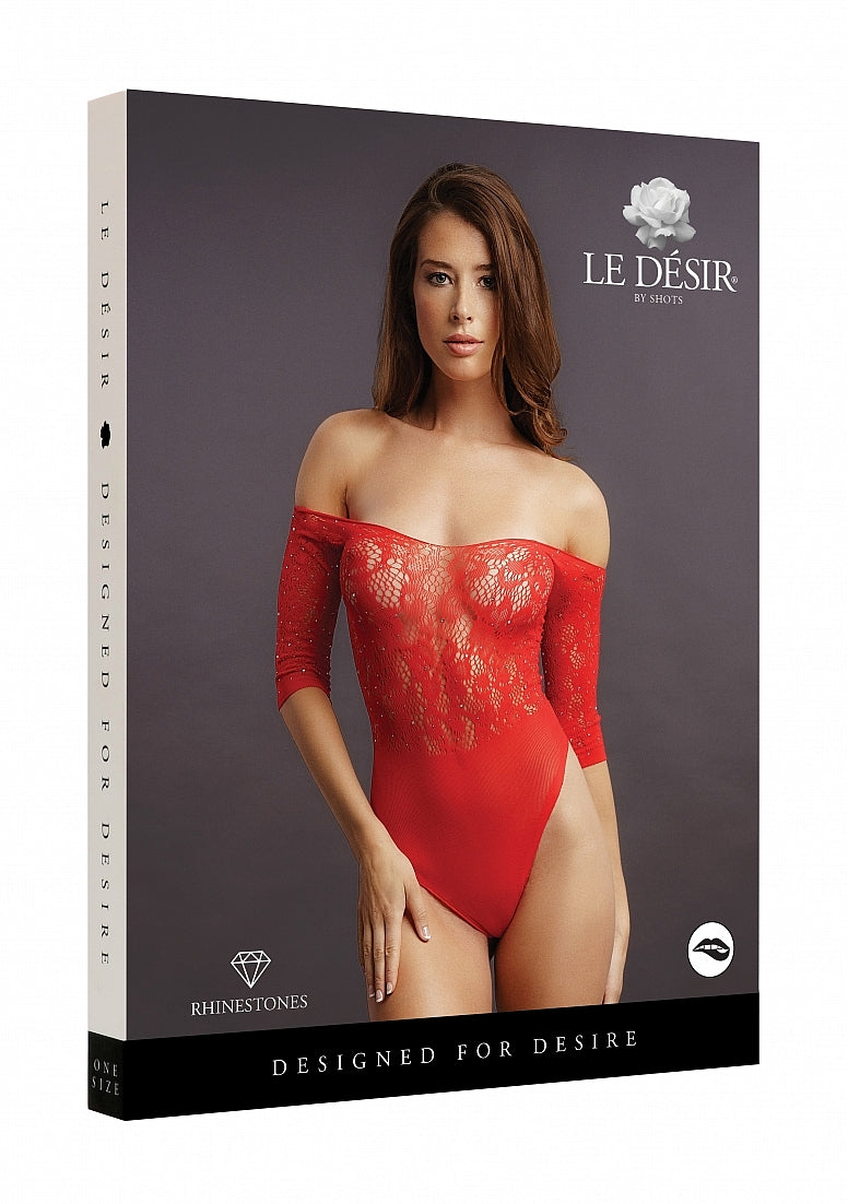 Crotchless Rhinestone Teddy