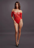 Crotchless Rhinestone Teddy
