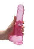REALROCK Crystal 9 in Realistic Dong with Balls
