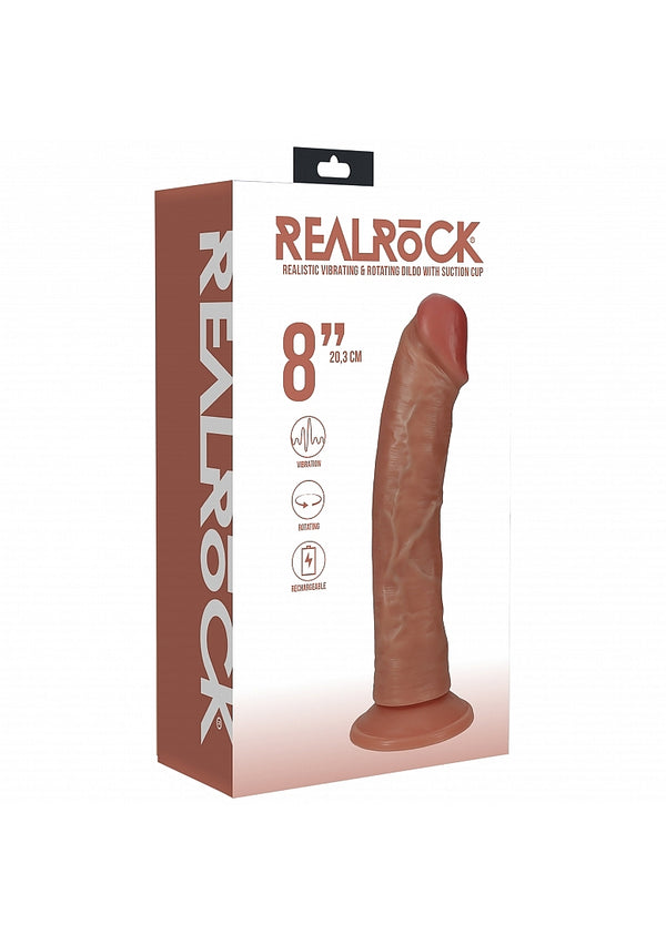 RealRock Vibrating and Rotating Cock Regular Curved 8in