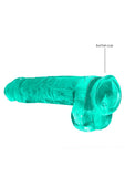 9" / 25 cm Realistic Dildo With Balls - Turquoise