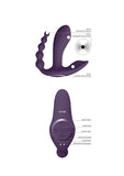 Vive Kata - Pulse Wave & Vibrating Double Penetration Vibrator - Purple