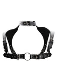Men Harness with Neck Collar - One Size - Black