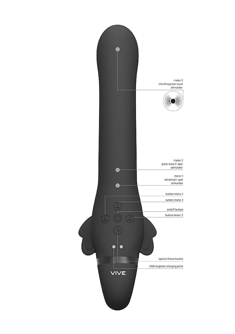 Vive Satu - Pulse-Wave & Vibrating Strapless Strap-on