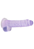 REALROCK Crystal 8 in Realistic Dong with Balls
