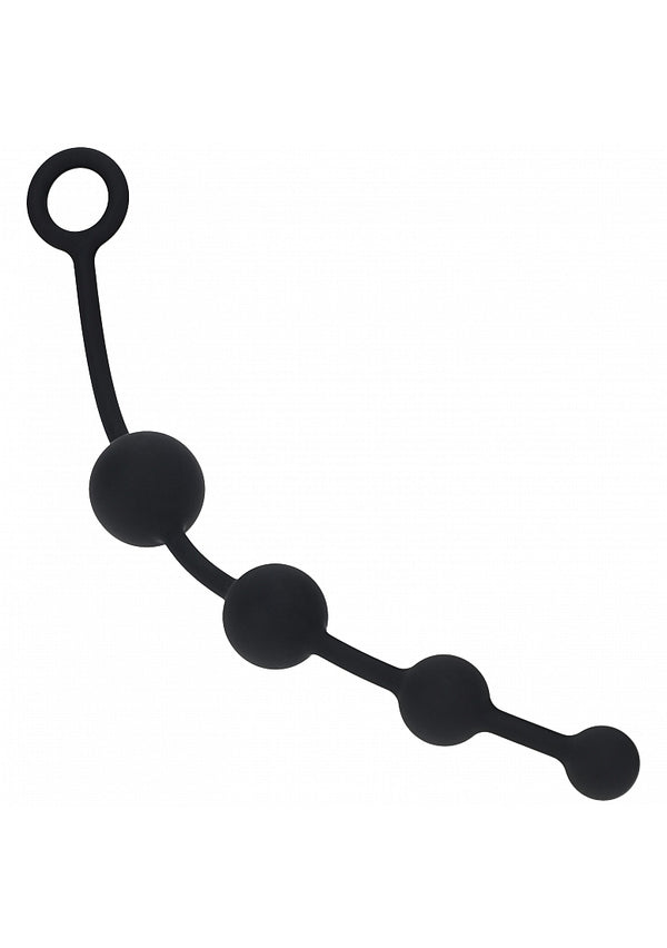 LEVELZ - Curved Silicone Anal Beads - Black