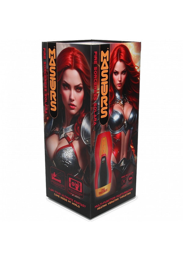 Masturs Solara Fire Sorceress Rechargeable Multi Function Masturbator - Red