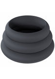 LEVELZ - Wide O Silicone Cock Ring Set of 3 (30mm, 35mm, 42mm) - Black