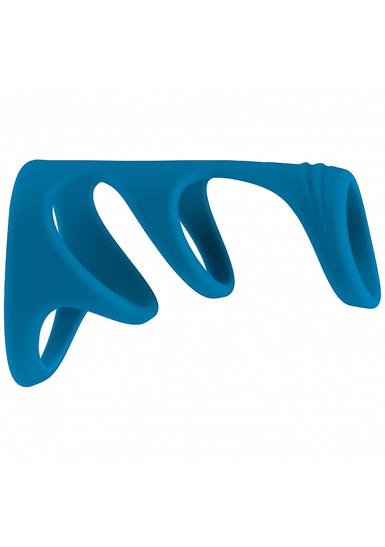 LEVELZ - 3 Loop Silicone Cock Ring - Teal