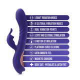 Harper 8.75 Inch G Spot Clitoral Dual Stimulation Silicone Rabbit